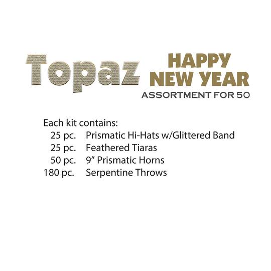 Beistle Topaz Happy New Year Accessory Kit
